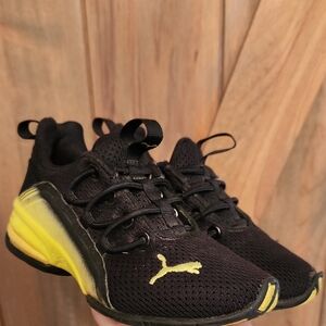 Puma Black and Yellow Athletic Shoes